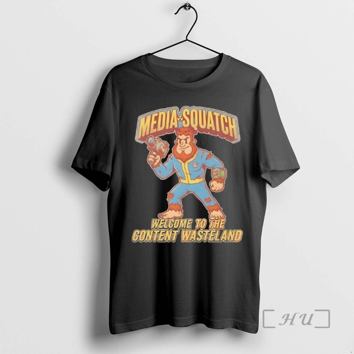 Officials Media Squatch Welcome To The Content Wasteland Bigfoot T-Shirts, Hoodie, Sweatshirt | HypeDripTees.com