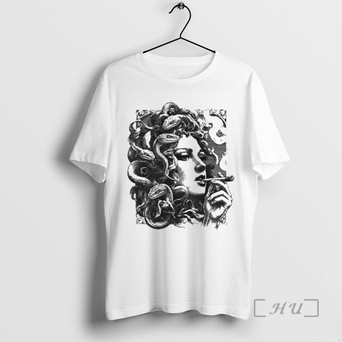 Officials Medusa Gorgon Snake Hair Woman Smoking A Cigar T-Shirts, Hoodie, Sweatshirt | HypeDripTees.com