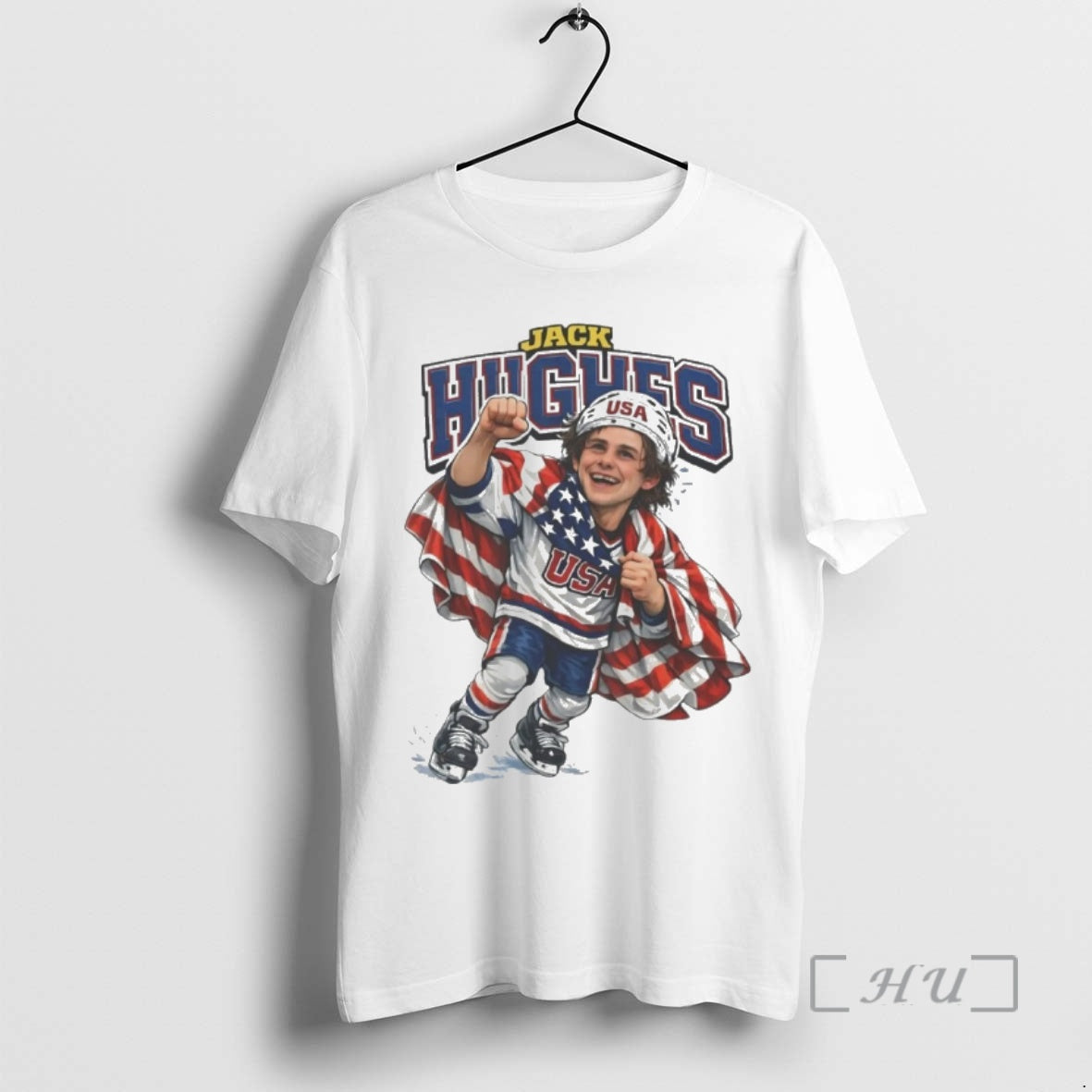 Officials Mens Hockey Jack Hughes Caricature T-Shirts, Hoodie, Sweatshirt | HypeDripTees.com