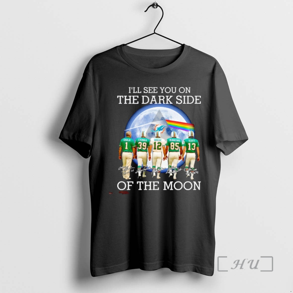 Officials Miami Dolphins Players Ill See You On The Dark Side Of The Moon Signature T-Shirts, Hoodie, Sweatshirt