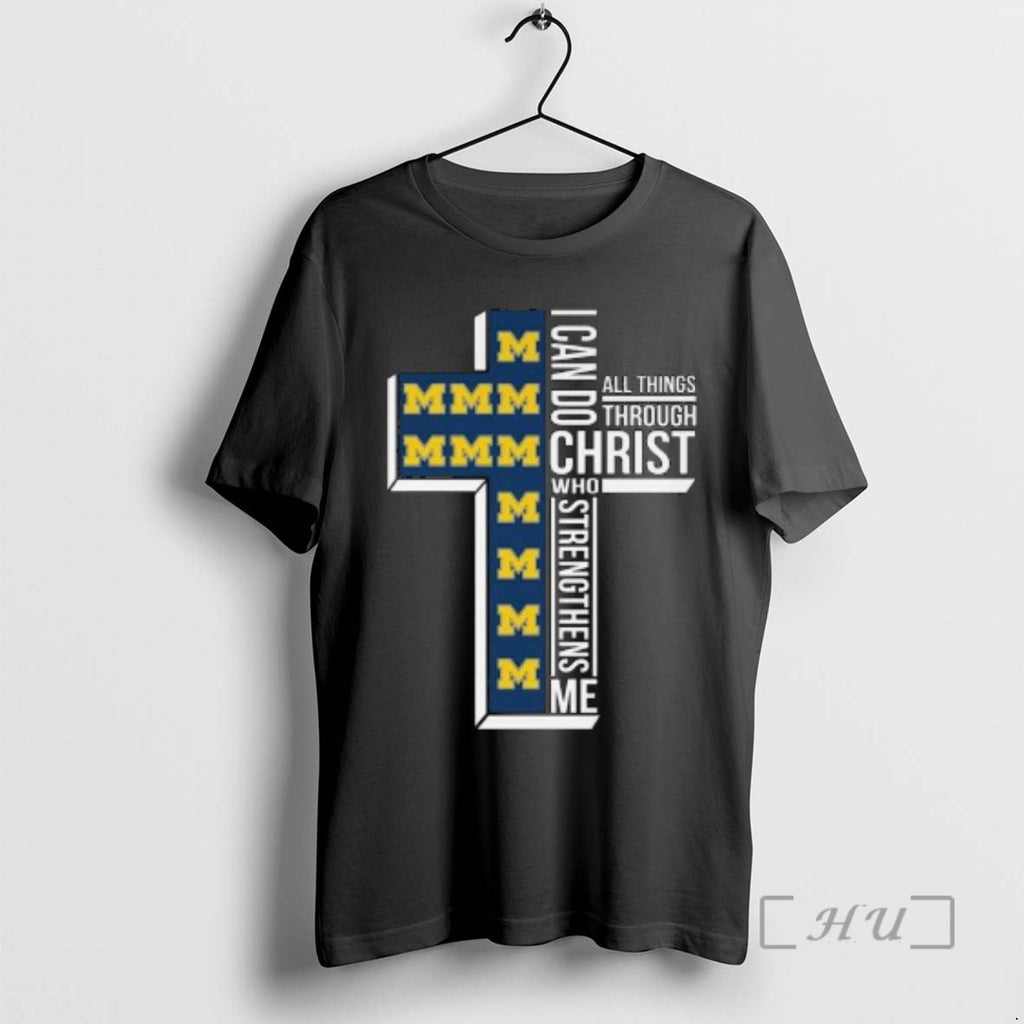 Officials Michigan Wolverines I Can Do All Things Through Christ Who Strengthens Me Cross Circle