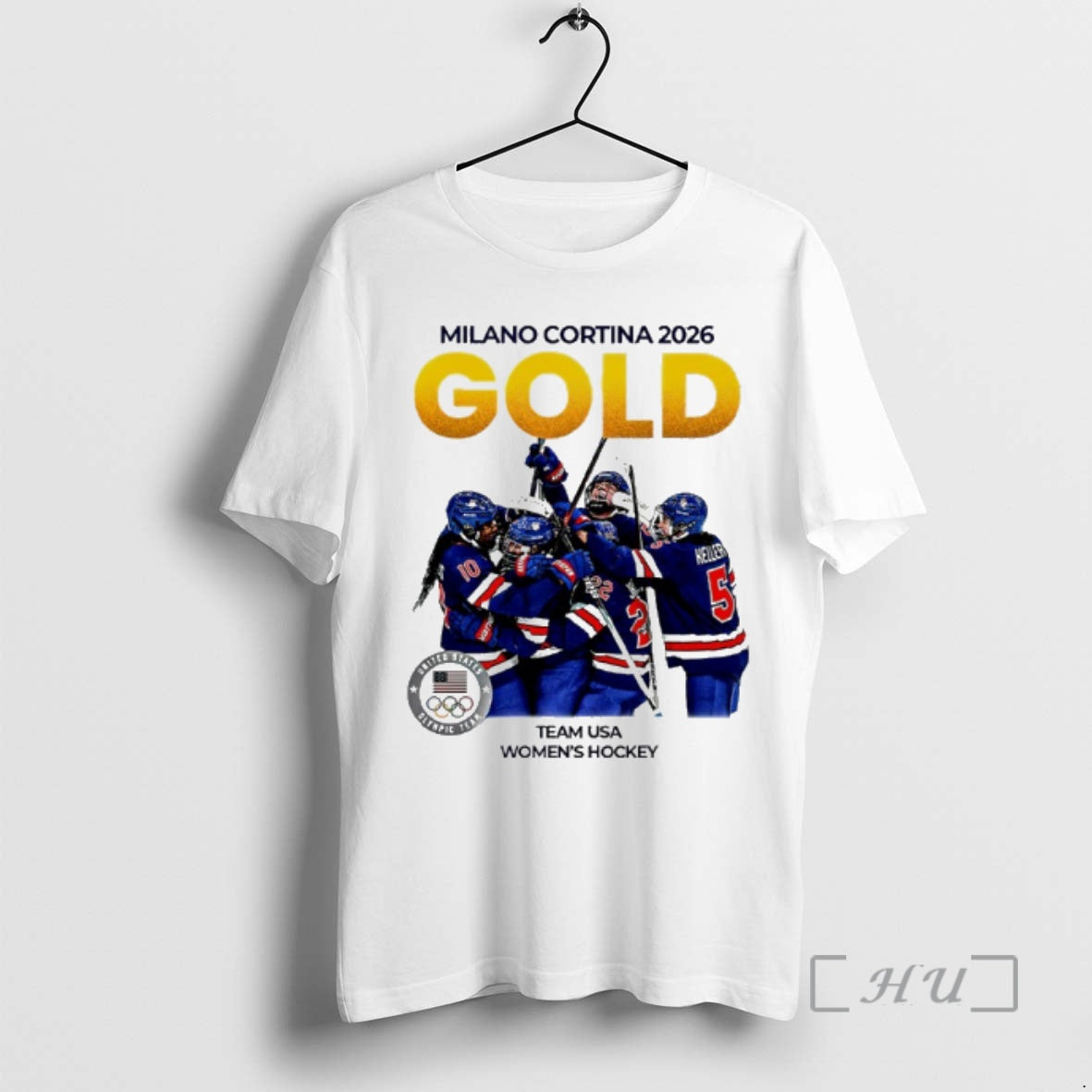 Officials Milano Cortina 2026 Gold Team Usa Womens Hockey T-Shirts, Hoodie, Sweatshirt | HypeDripTees.com