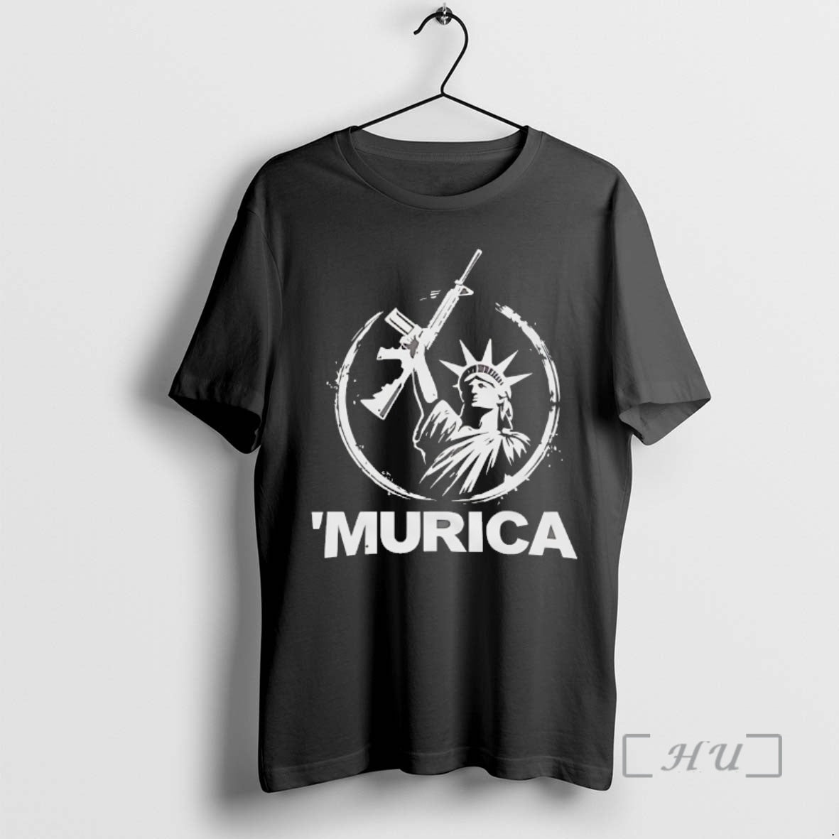 Officials Murica Statue Of Liberty Holding A Gun T-Shirts, Hoodie, Sweatshirt | HypeDripTees.com
