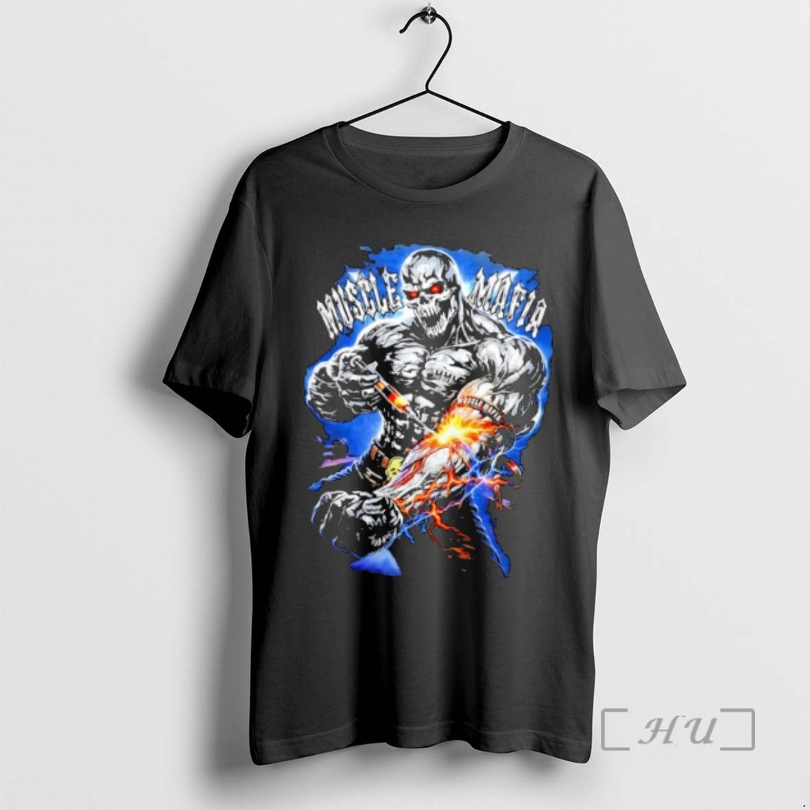 Officials Muscle Mafia Muscular Skeleton Injecting Syringe Lightning T-Shirts, Hoodie, Sweatshirt | HypeDripTees.com