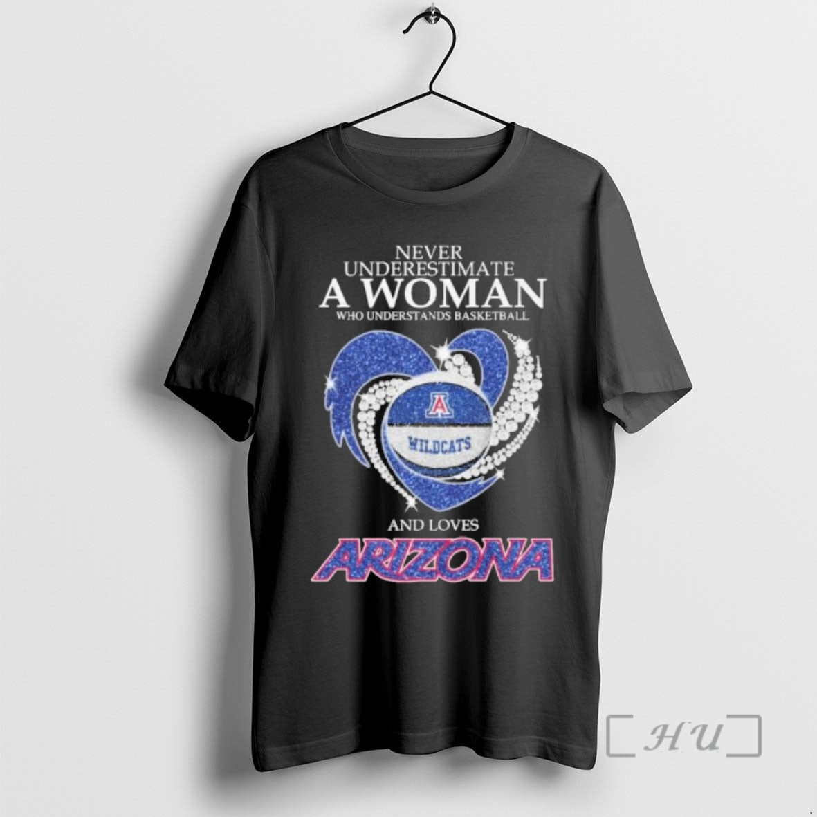 Officials Never Underestimate A Woman Who Understands Basketball And Loves Arizona Basketball Heart Premium T-Shirts,...