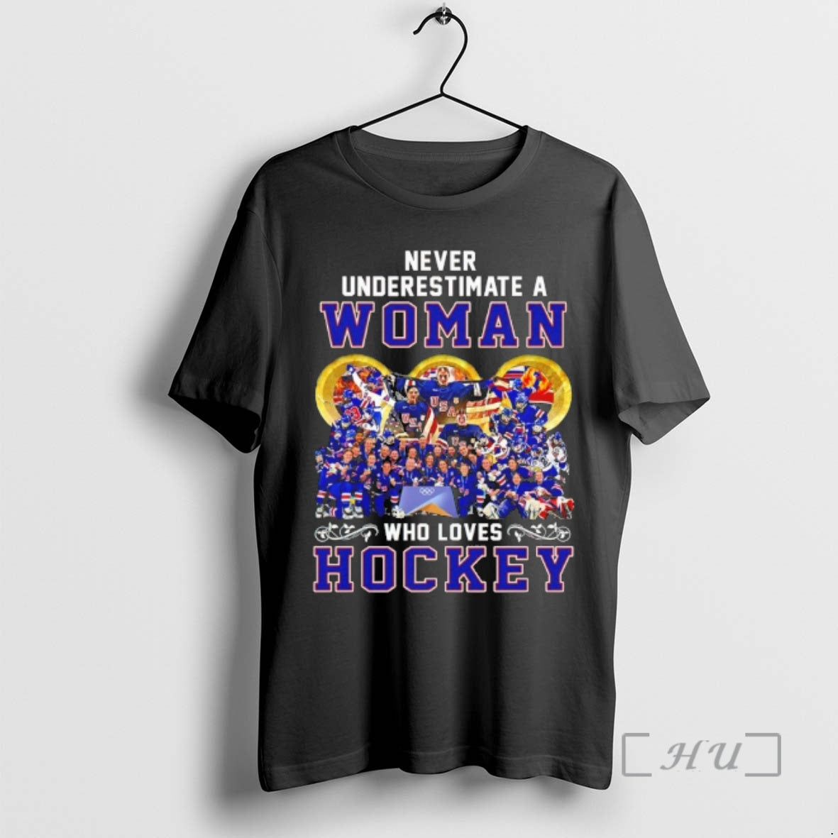 Officials Never Underestimate A Woman Who Love Hockey Usa Team 2026 Premium T Shirts Sweater Hoodie, Sweatshirt