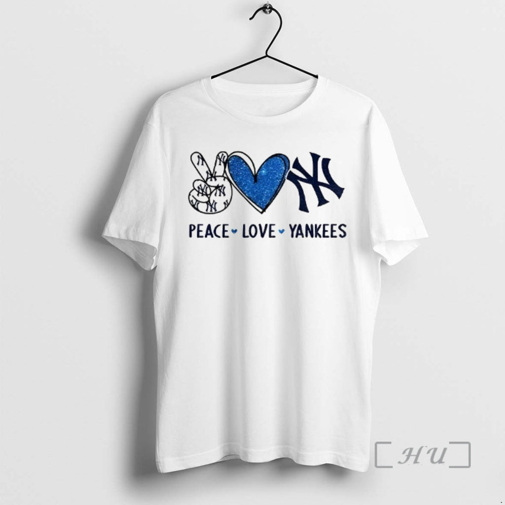 Officials New York Yankees Baseball Peace Love Yankees Logo