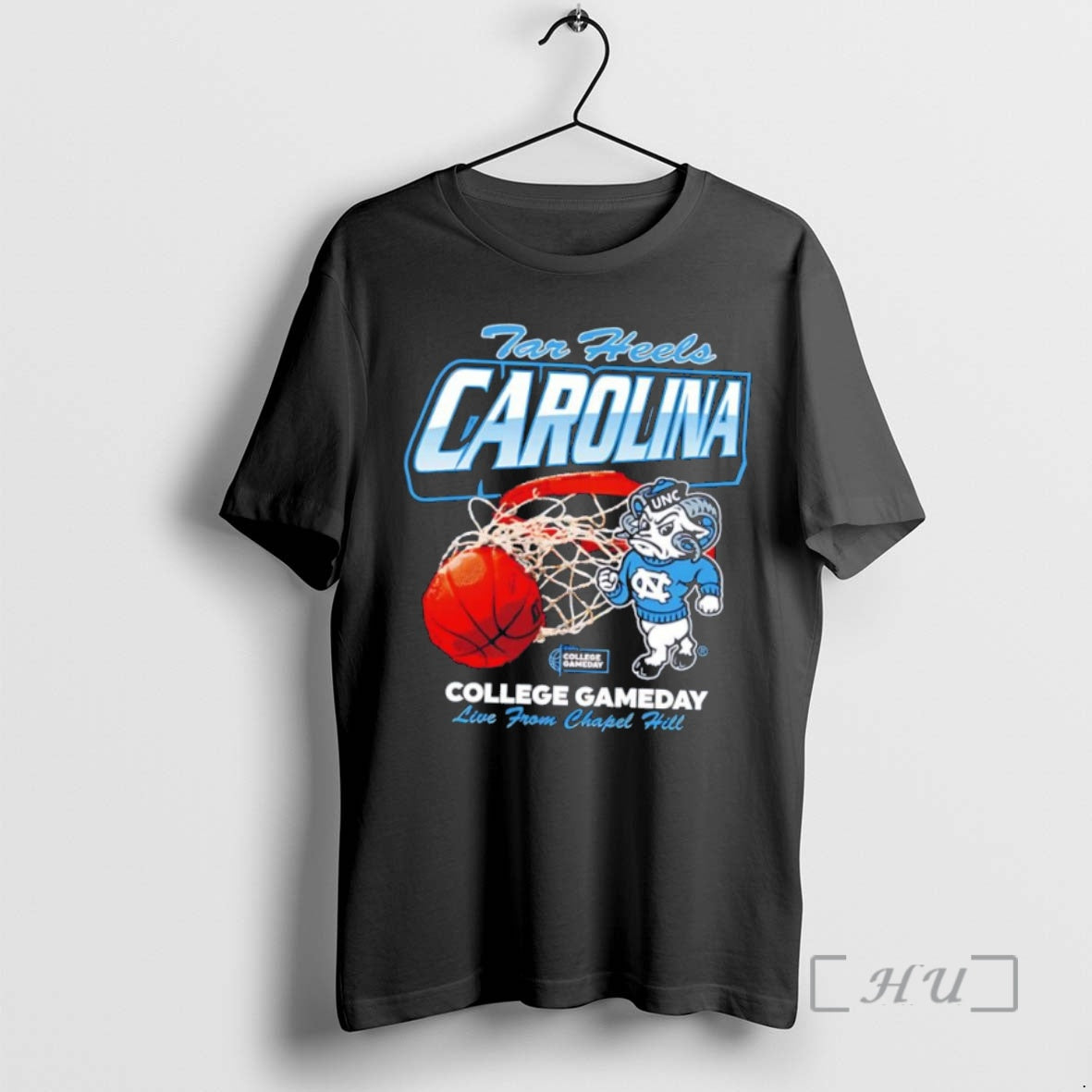Officials North Carolina Tar Heels College Gameday Rameses Mascot Live From Chapel Hill Graphic Premium T-Shirts, Hoodie,...