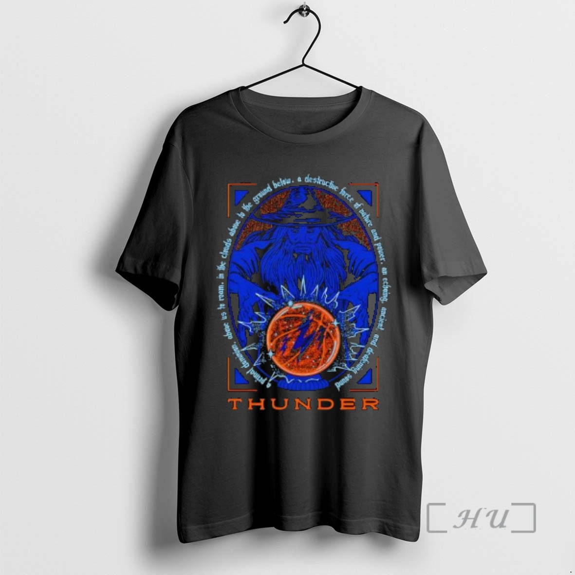 Officials Oklahoma City Thunder Wizard Spell Over A Basketball T-Shirts, Hoodie, Sweatshirt | HypeDripTees.com