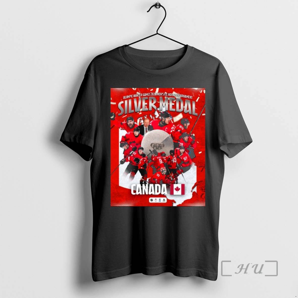 Officials Olympic Winter Games 2026 Mens Ice Hockey Tournament Silver Medal Team Canada Premium T-Shirts, Hoodie, Sweatshirt