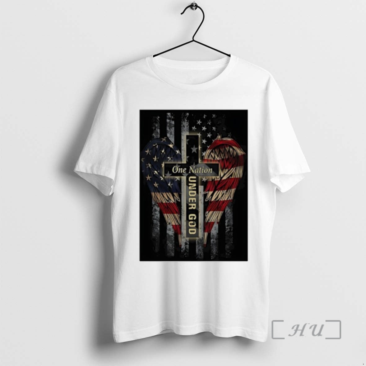 Officials One Nation Under God Usa Cross Flag Christian T-Shirts, Hoodie, Sweatshirt | HypeDripTees.com