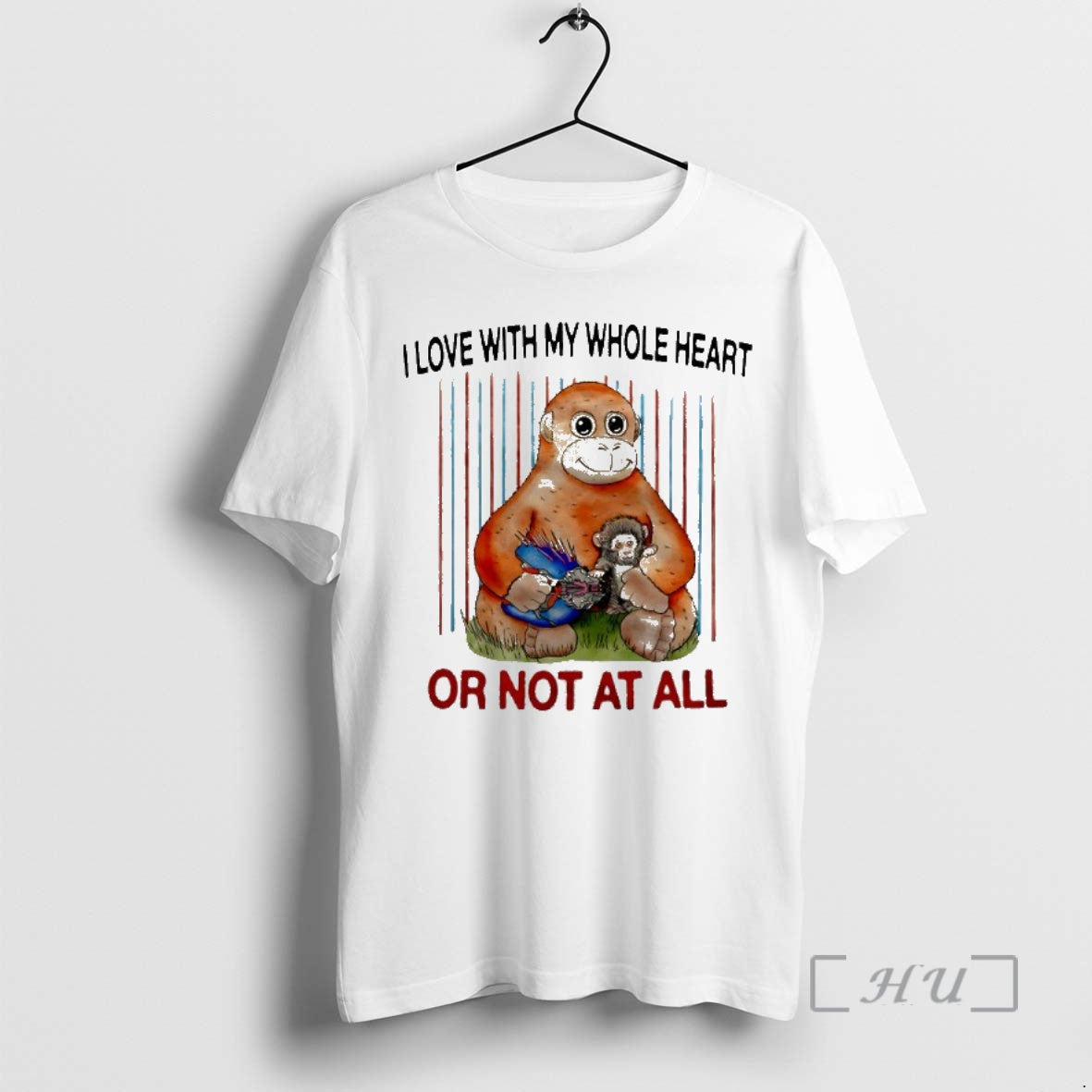 Officials Panchi Kun I Love With My Whole Heart Or Not At All Premium T-Shirts, Hoodie, Sweatshirt | HypeDripTees.com