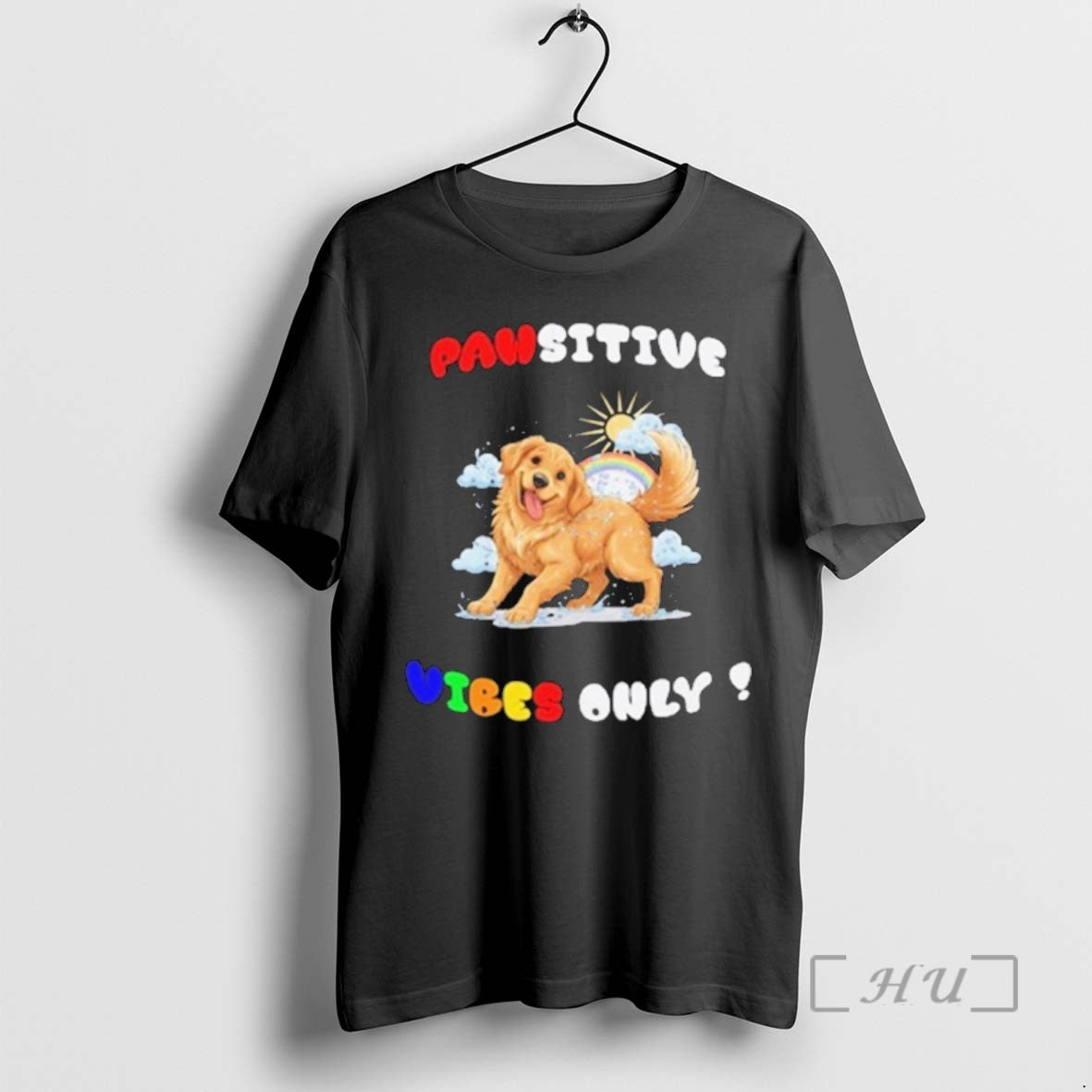 Officials Pawsitive Vibes Only Golden Retriever T T-Shirts, Hoodie, Sweatshirt | HypeDripTees.com