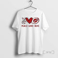 Officials Peace Love Reds Cincinnati Baseball Fan Graphic