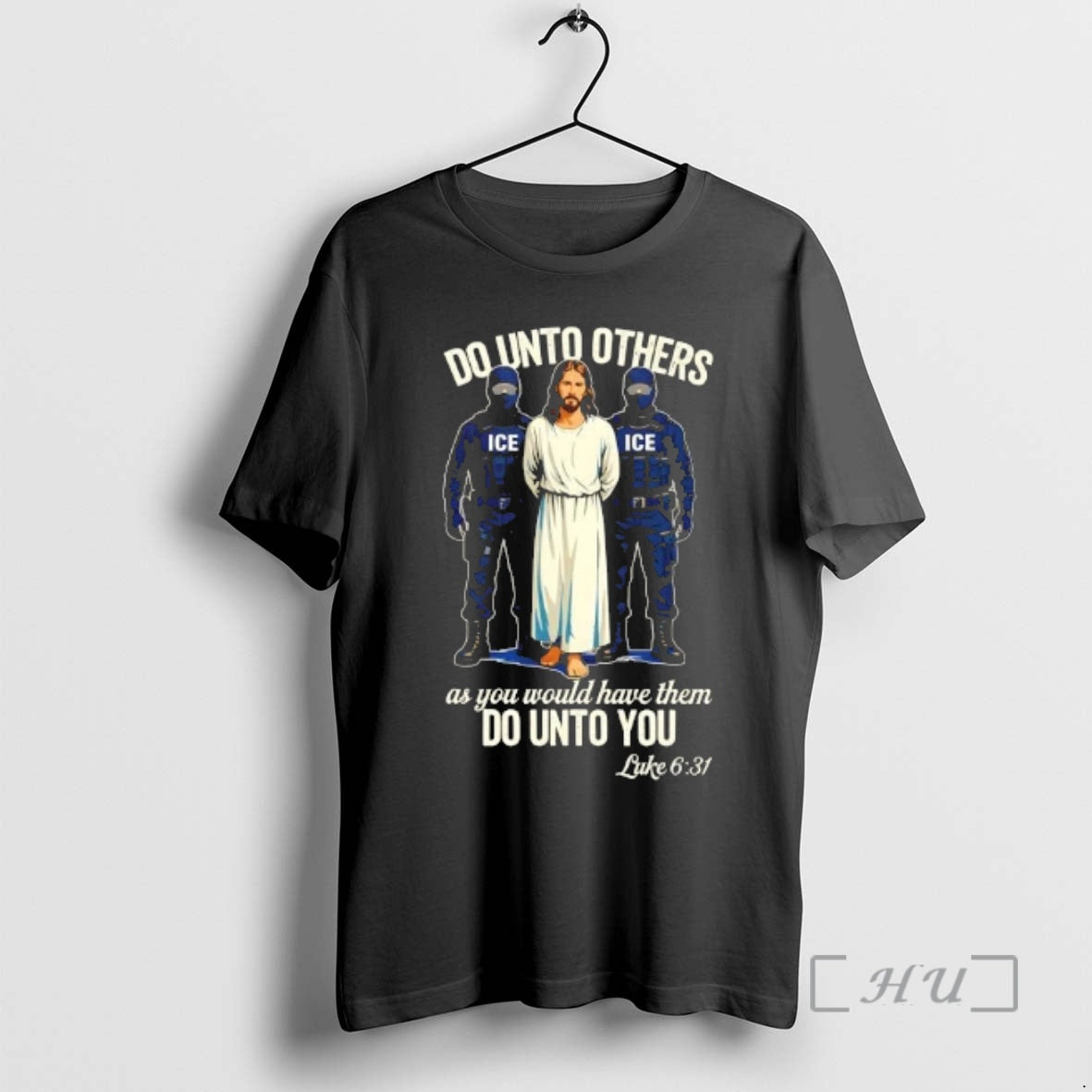 Officials Police Ice Vs Jesus Jail Do Unto Others As You Would Have Them Do T-Shirts, Hoodie, Sweatshirt | HypeDripTees.com