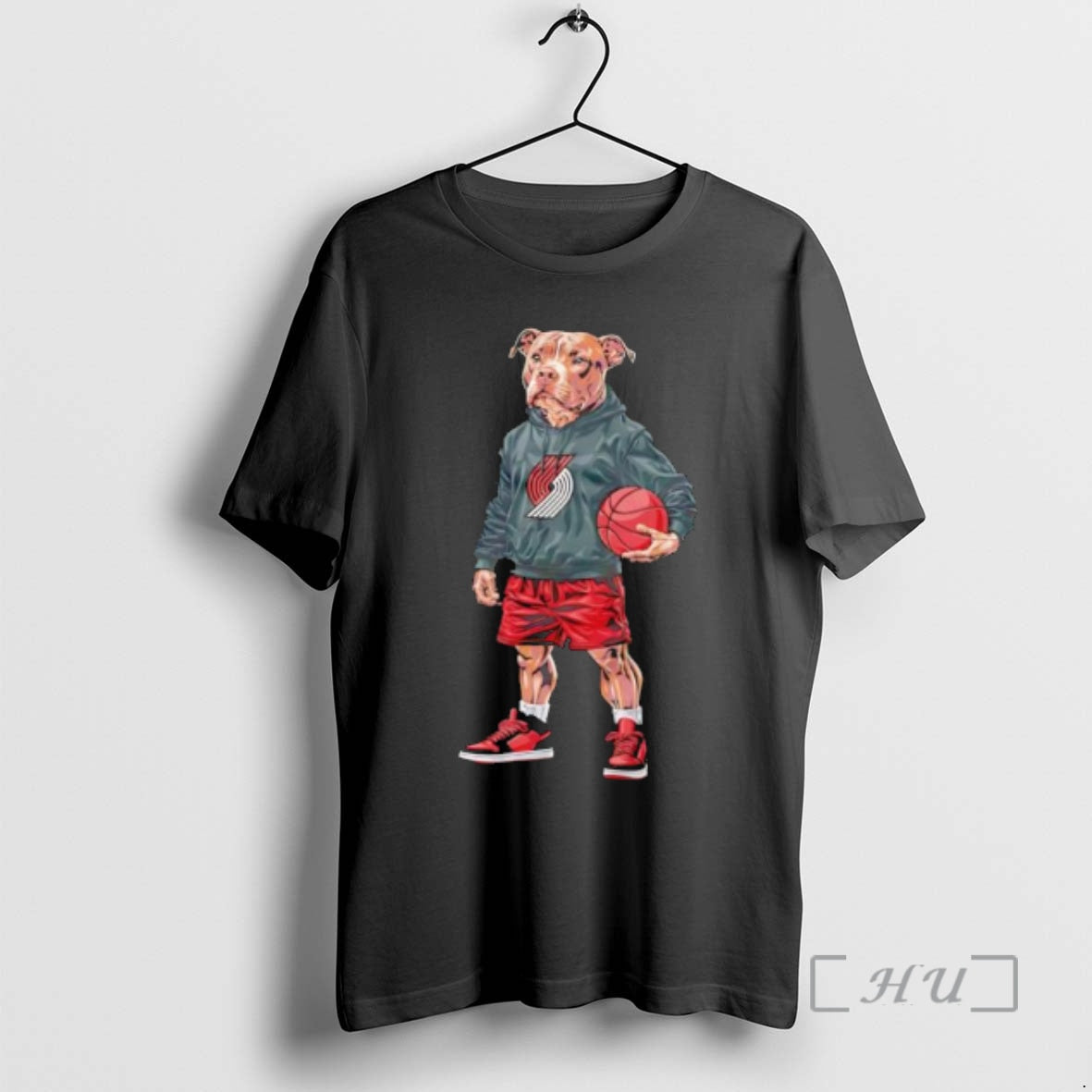 Officials Portland Trail Blazers Pitbull Dog Basketball Mascot Graphic T-Shirts, Hoodie, Sweatshirt | HypeDripTees.com