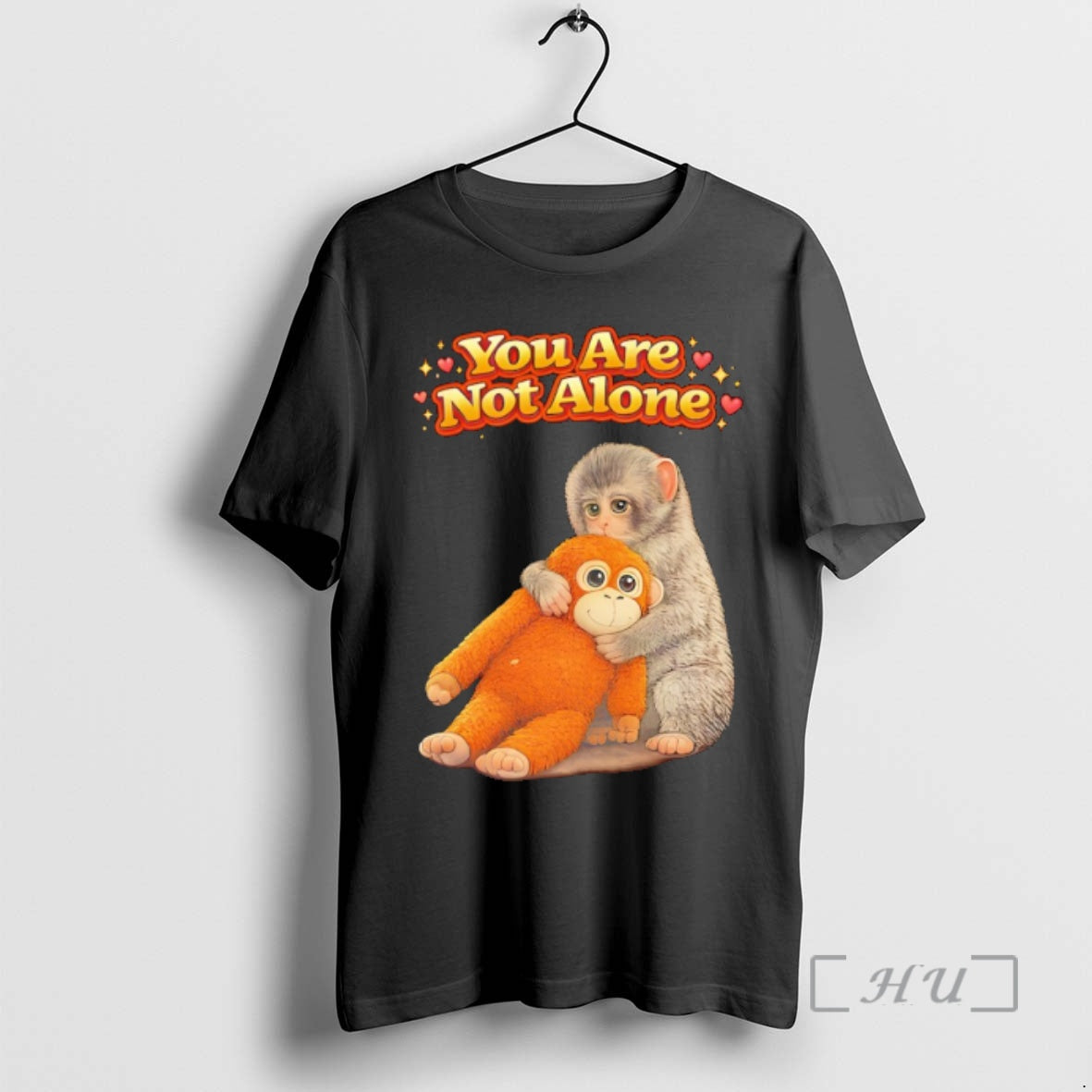 Officials Punch Monkey Graphic You Are Not Alone T-Shirts, Hoodie, Sweatshirt | HypeDripTees.com
