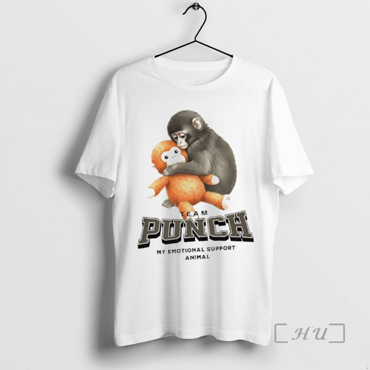Officials Punch Monkey Team Punch My Emotional Support Animal T-Shirts, Hoodie, Sweatshirt | HypeDripTees.com