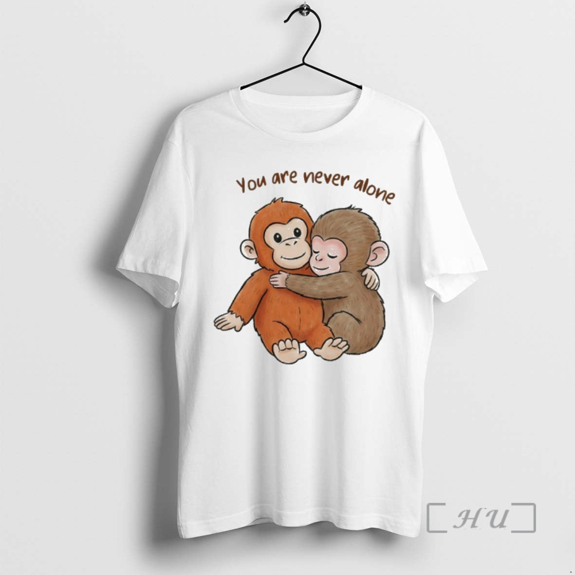 Officials Punch Monkey You Are Never Alone T-Shirts, Hoodie, Sweatshirt | HypeDripTees.com