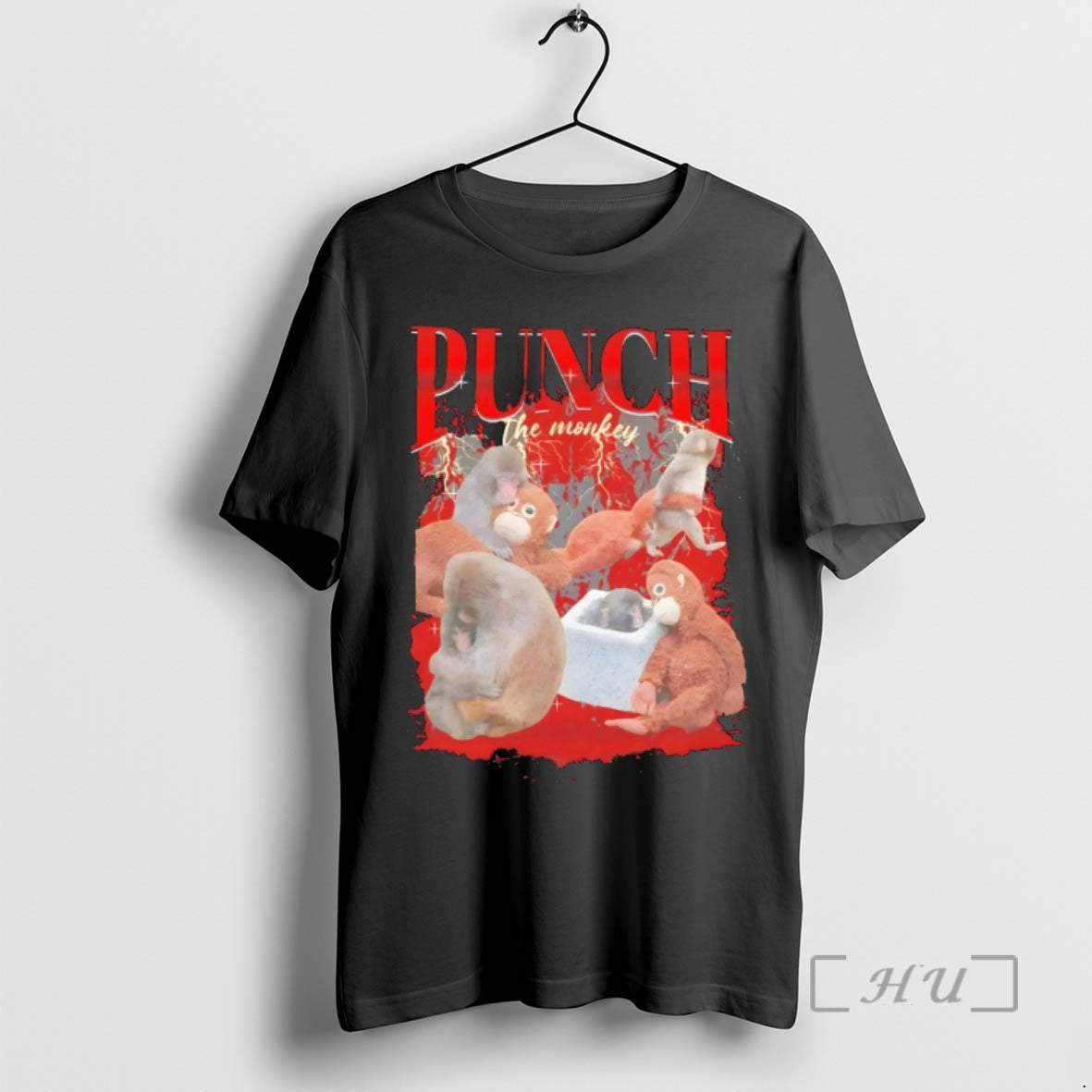 Officials Punch The Monkey Empathetic Meme Graphic Vintage T-Shirts, Hoodie, Sweatshirt | HypeDripTees.com