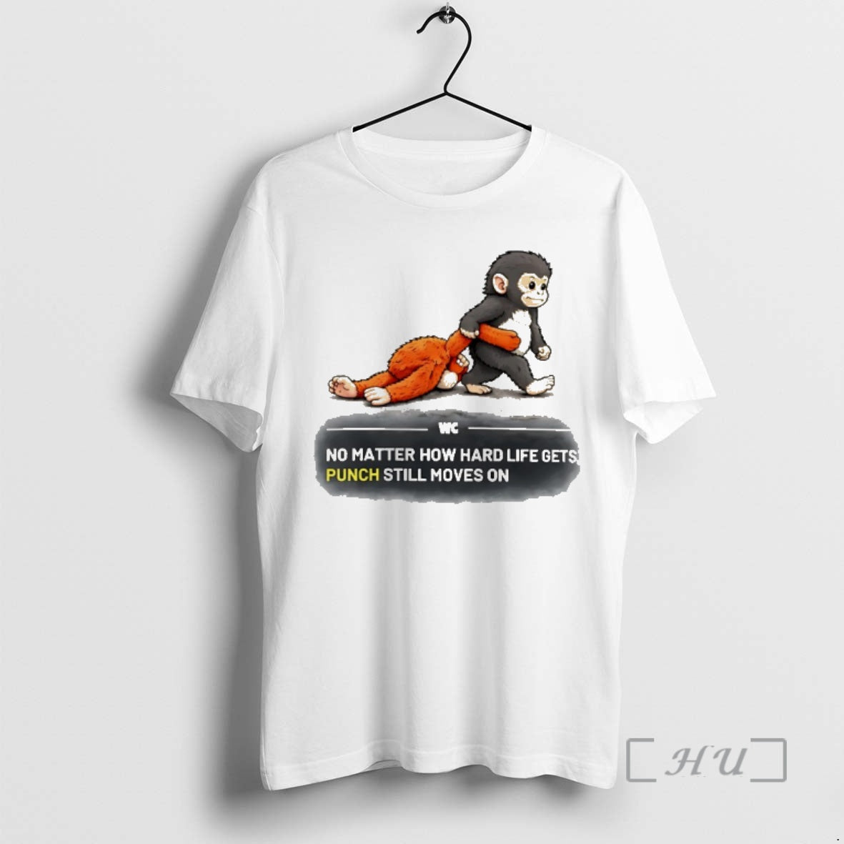 Officials Punch The Monkey With His Toy No Matter How Hard Life Gets Punch Still T-Shirts, Hoodie, Sweatshirt