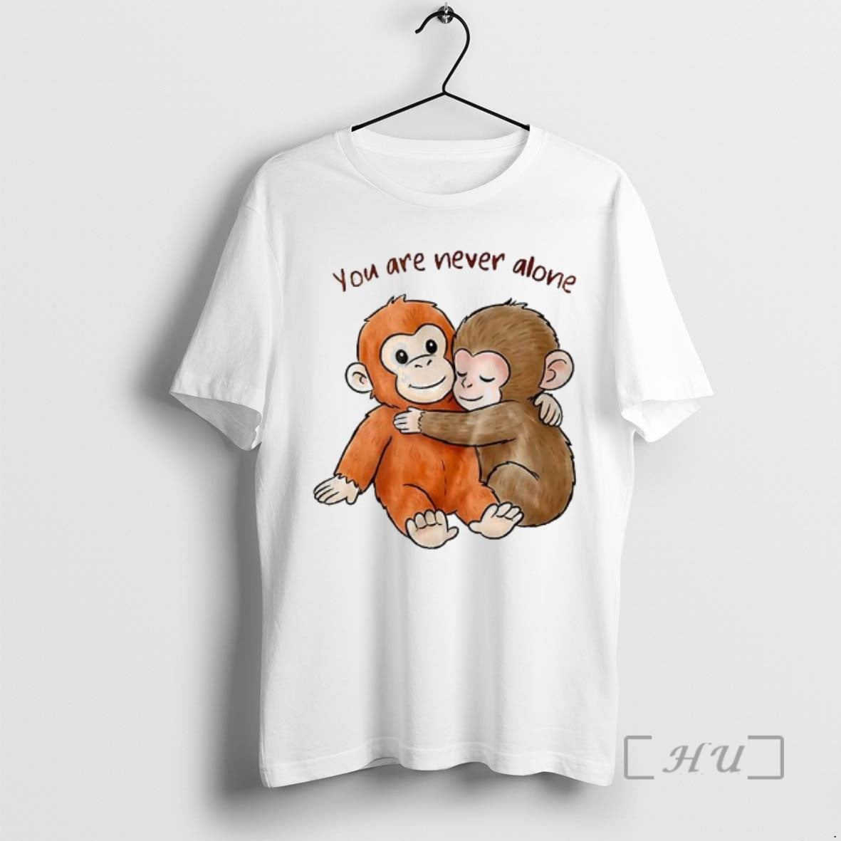 Officials Punch The Monkey You Are Never Alone T-Shirts, Hoodie, Sweatshirt | HypeDripTees.com