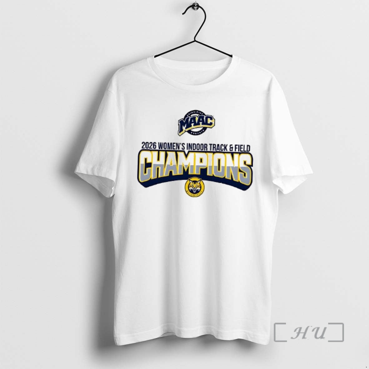 Officials Quinnipiac Bobcats 2026 Womens Indoor Track And Field Champions Woman Premium T Shirts Sweater Hoodie, Sweatshirt