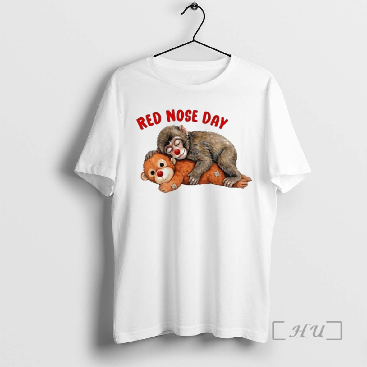 Officials Red Nose Day Punch Monkey Emotional Plush Toy Monkey T-Shirts, Hoodie, Sweatshirt | HypeDripTees.com