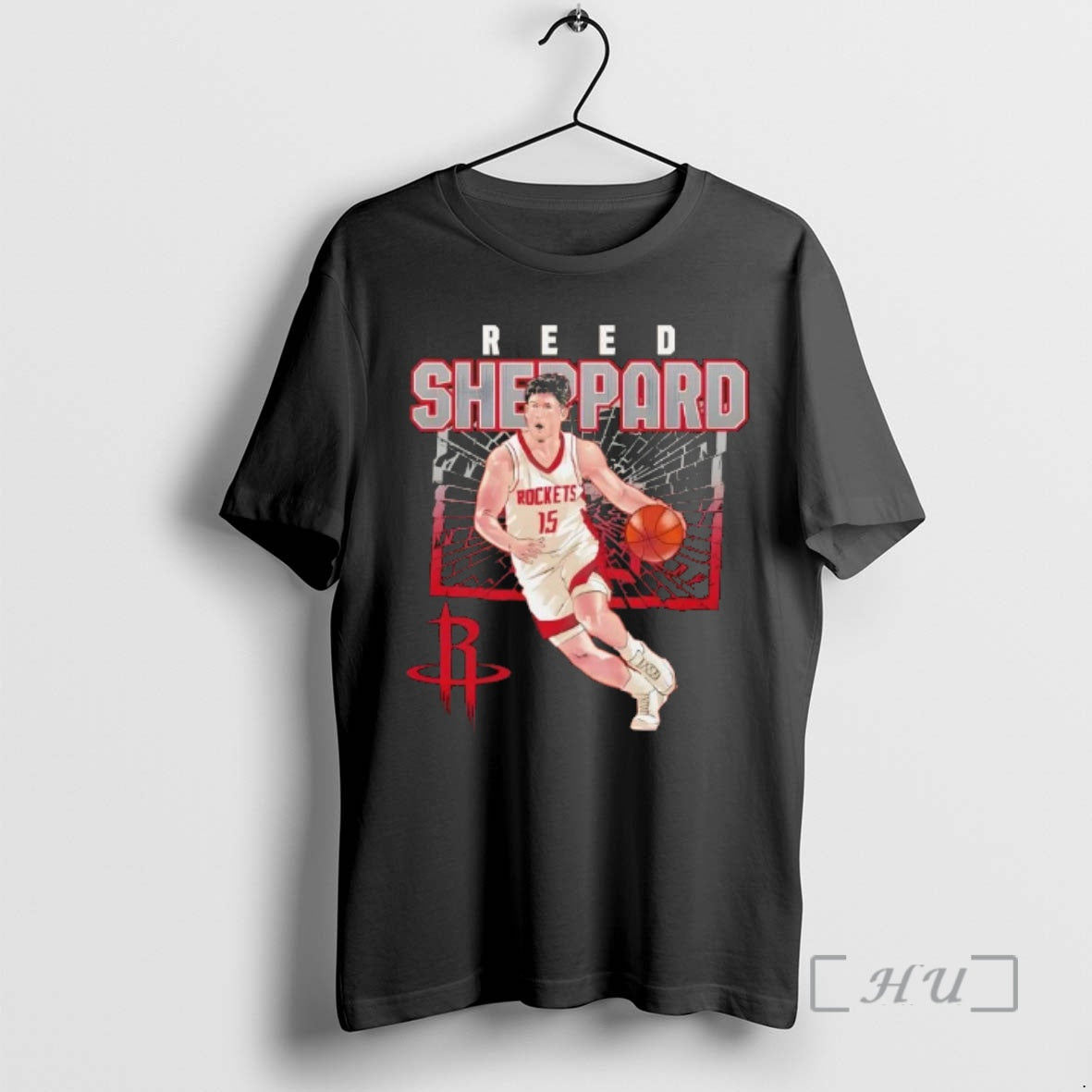 Officials Reed Sheppard 15 Houston Rockets Basketball Shattered T-Shirts, Hoodie, Sweatshirt | HypeDripTees.com