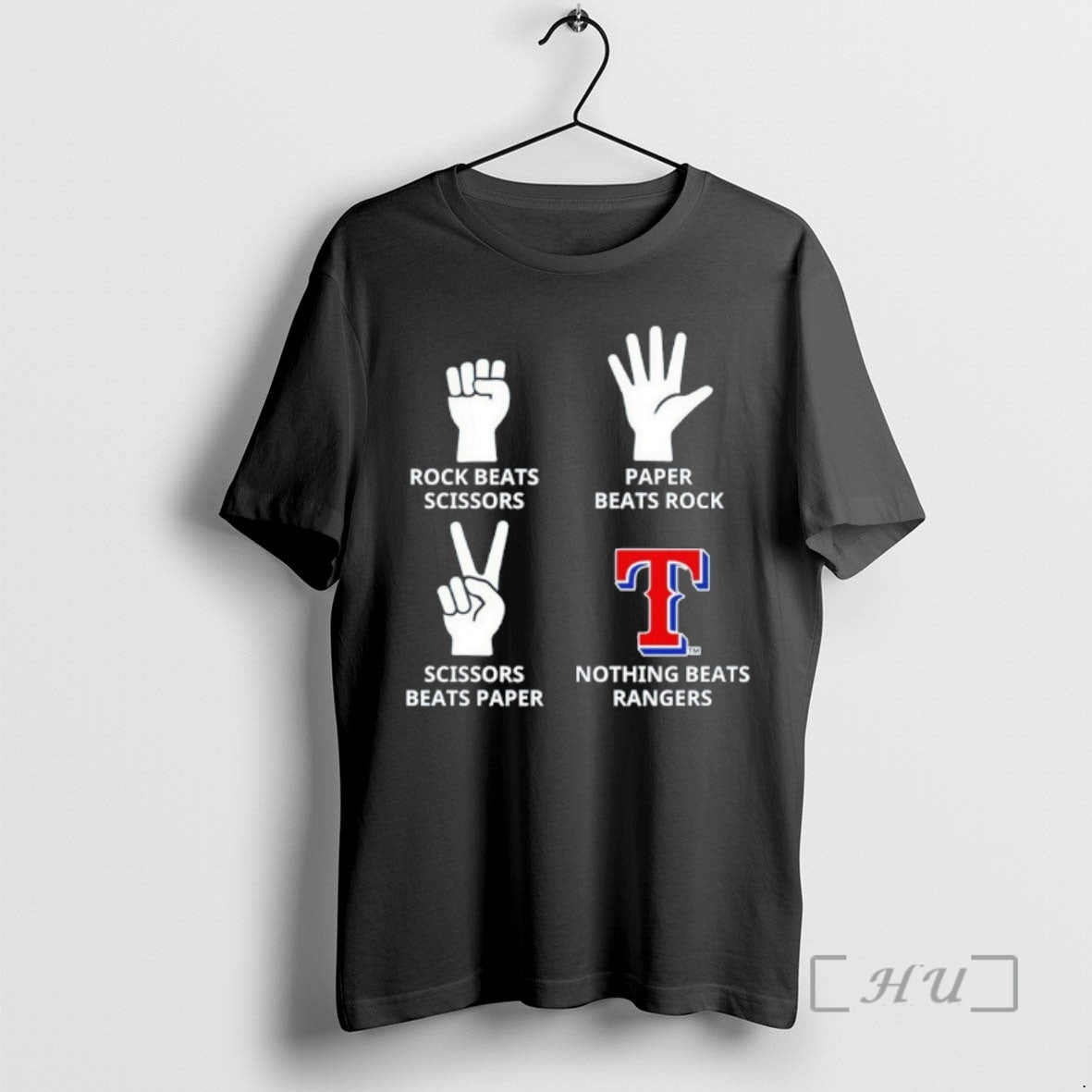 Officials Rock Beats Scissors Paper Beats Rock Scissors Beats Paper Nothing Beats Texas Rangers Premium T-Shirts, Hoodie,...