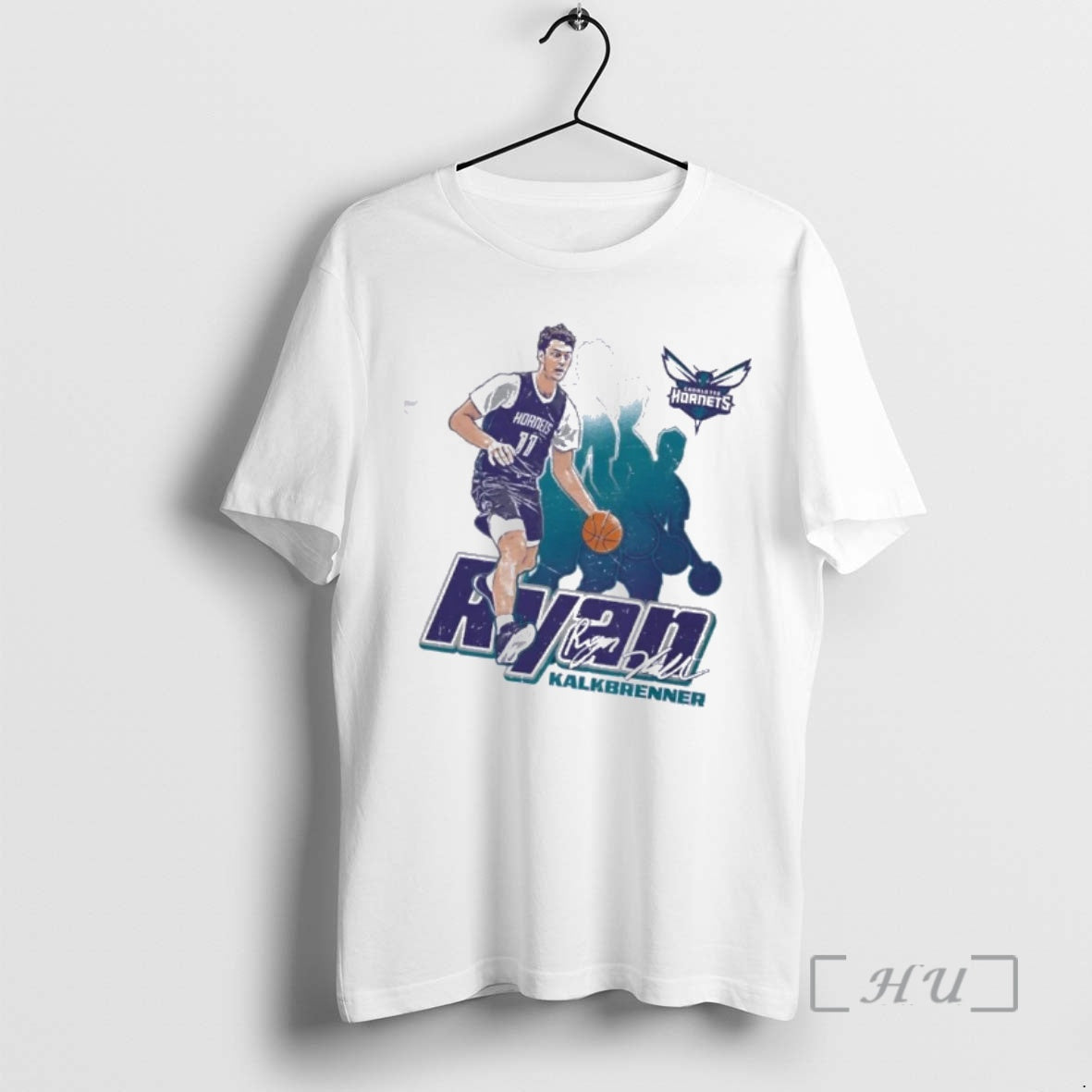 Officials Ryan Kalkbrenner 11 Charlotte Hornets Retro Signature T-Shirts, Hoodie, Sweatshirt | HypeDripTees.com