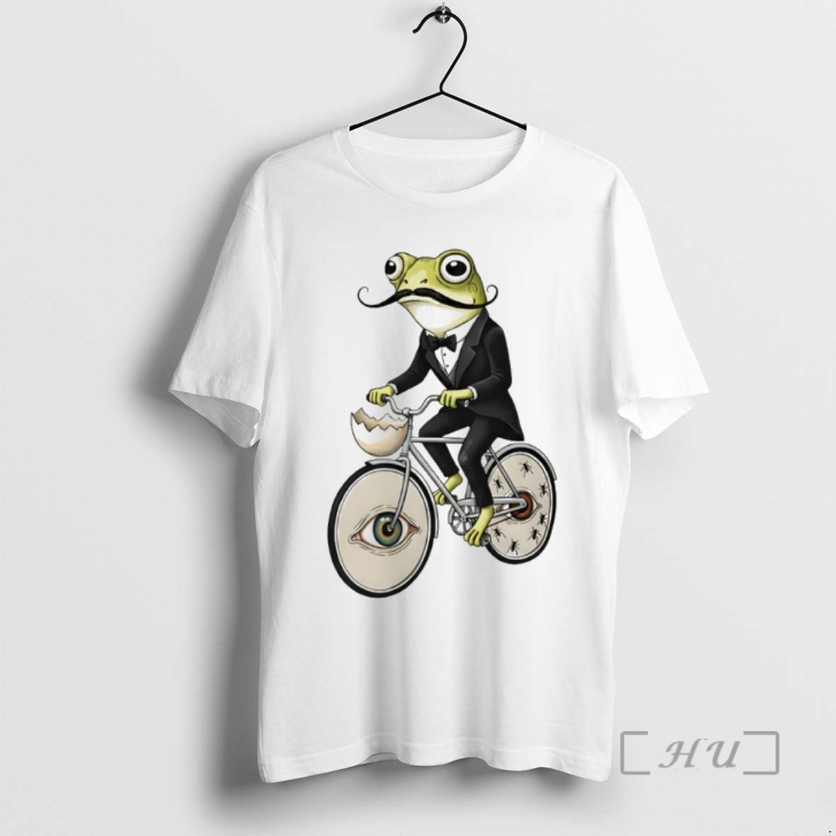 Officials Salvador Dali Inspired Frog On Bicycle T-Shirts, Hoodie, Sweatshirt | HypeDripTees.com