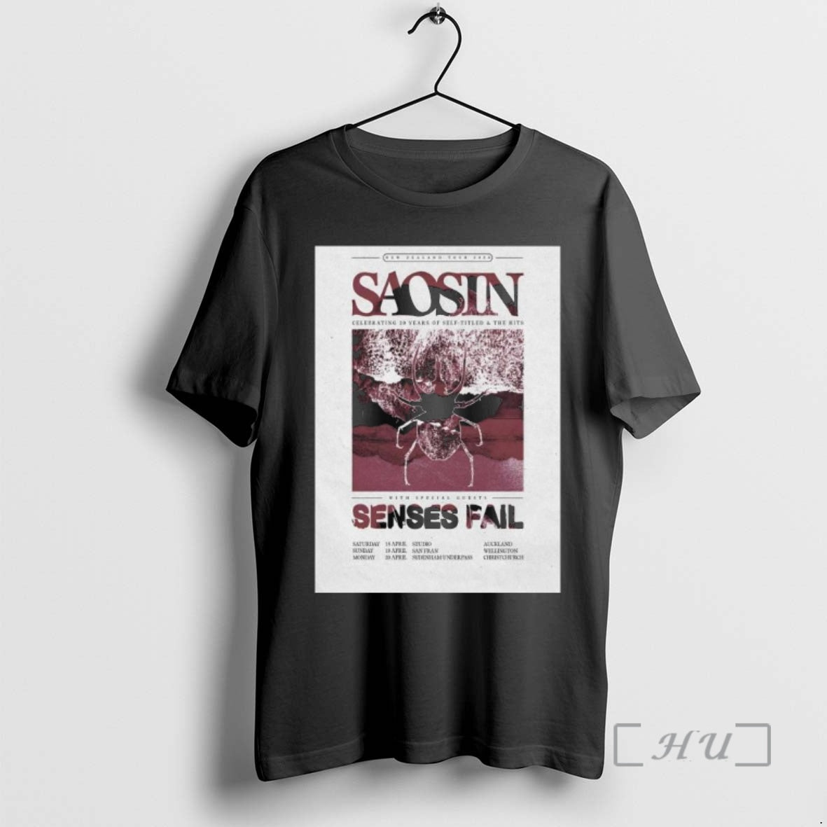 Officials Saosin 2026 New Zealand Tour T-Shirts, Hoodie, Sweatshirt | HypeDripTees.com