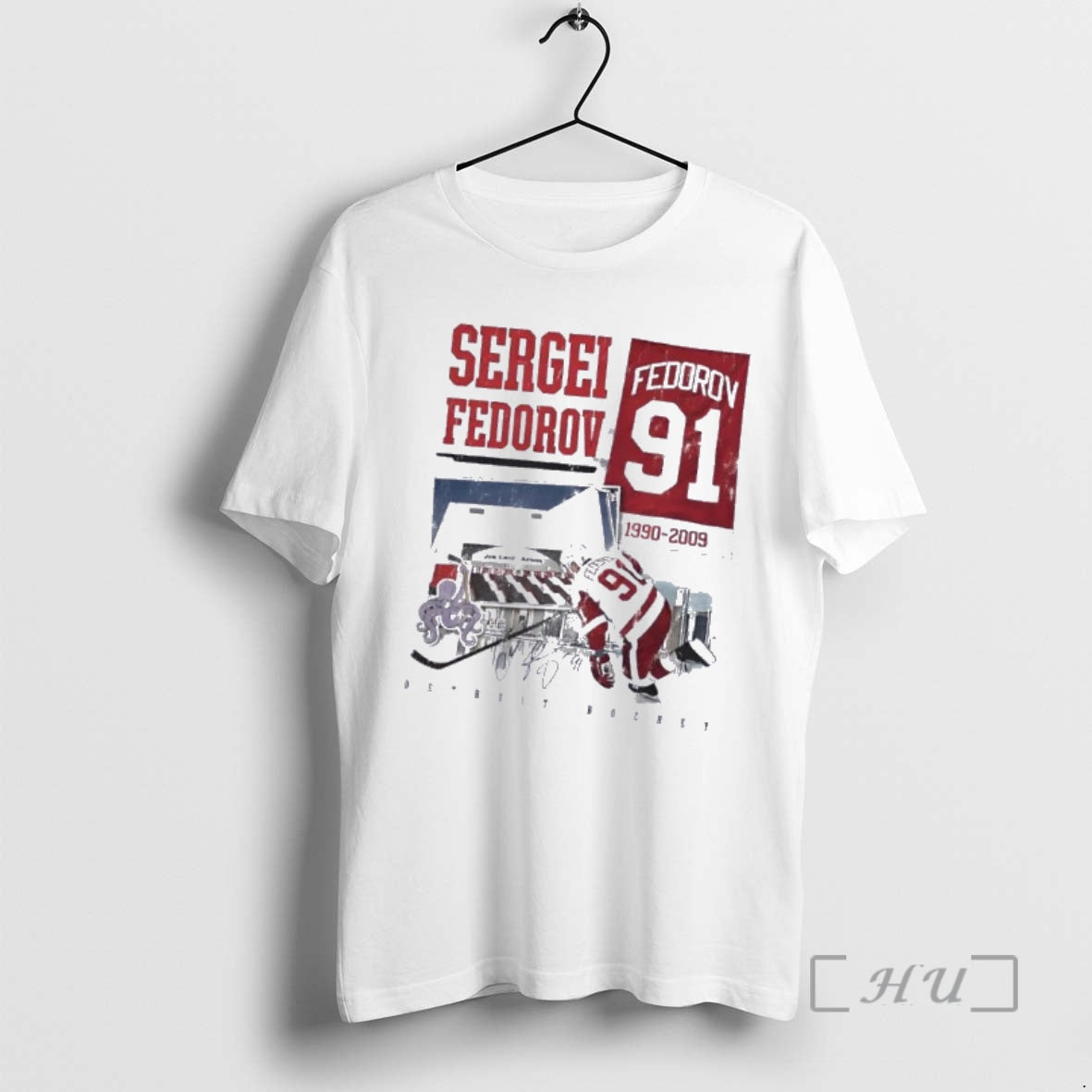 Officials Sergei Fedorov Detroit Red Wings Hockey Retirement Signature T-Shirts, Hoodie, Sweatshirt | HypeDripTees.com