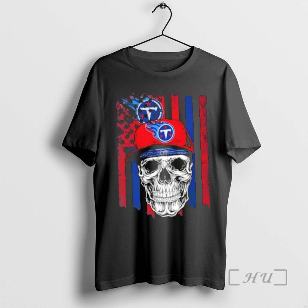Officials Skull Wearing A Cap Tennessee Titans Us Flag