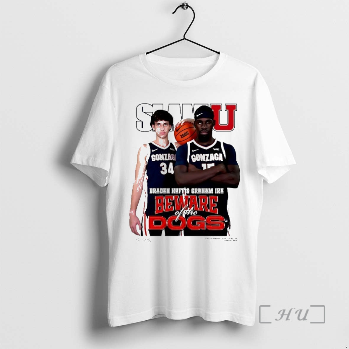 Officials Slam Gonzaga Bulldogs Braden Huff And Graham Ike Beware Of The Dogs Premium T-Shirts, Hoodie, Sweatshirt