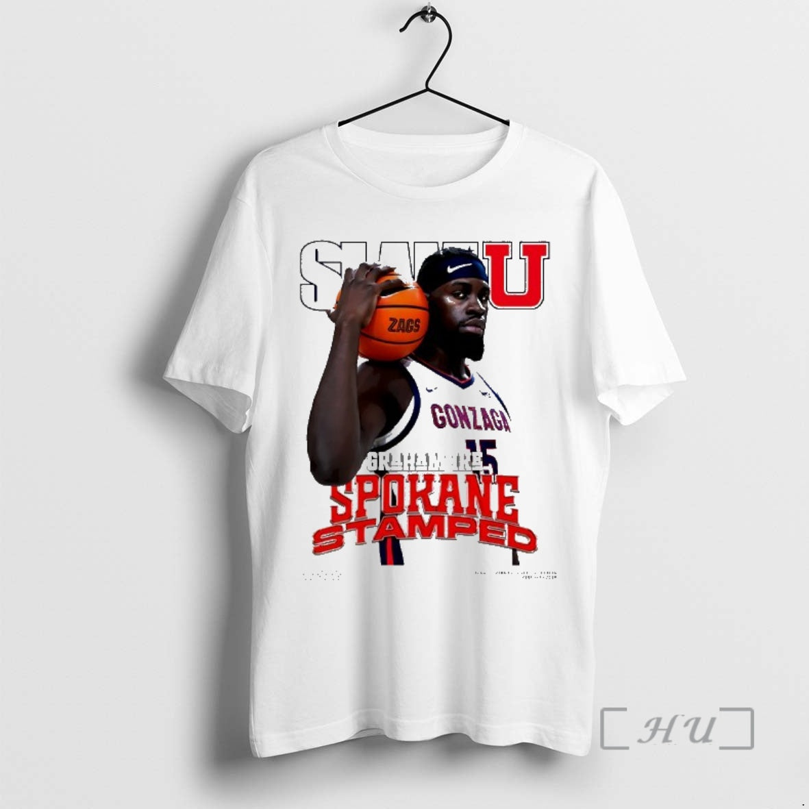 Officials Slam Gonzaga Bulldogs Graham Ike Spokane Stamped T-Shirts, Hoodie, Sweatshirt | HypeDripTees.com