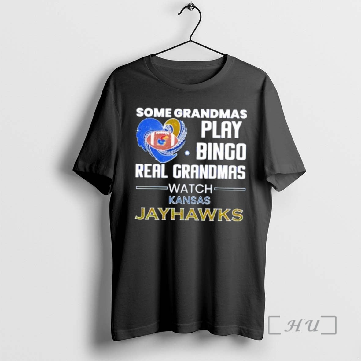 Officials Some Grandmas Play Bingo Real Grandmas Watch Kansas Jayhawks T-Shirts, Hoodie, Sweatshirt | HypeDripTees.com