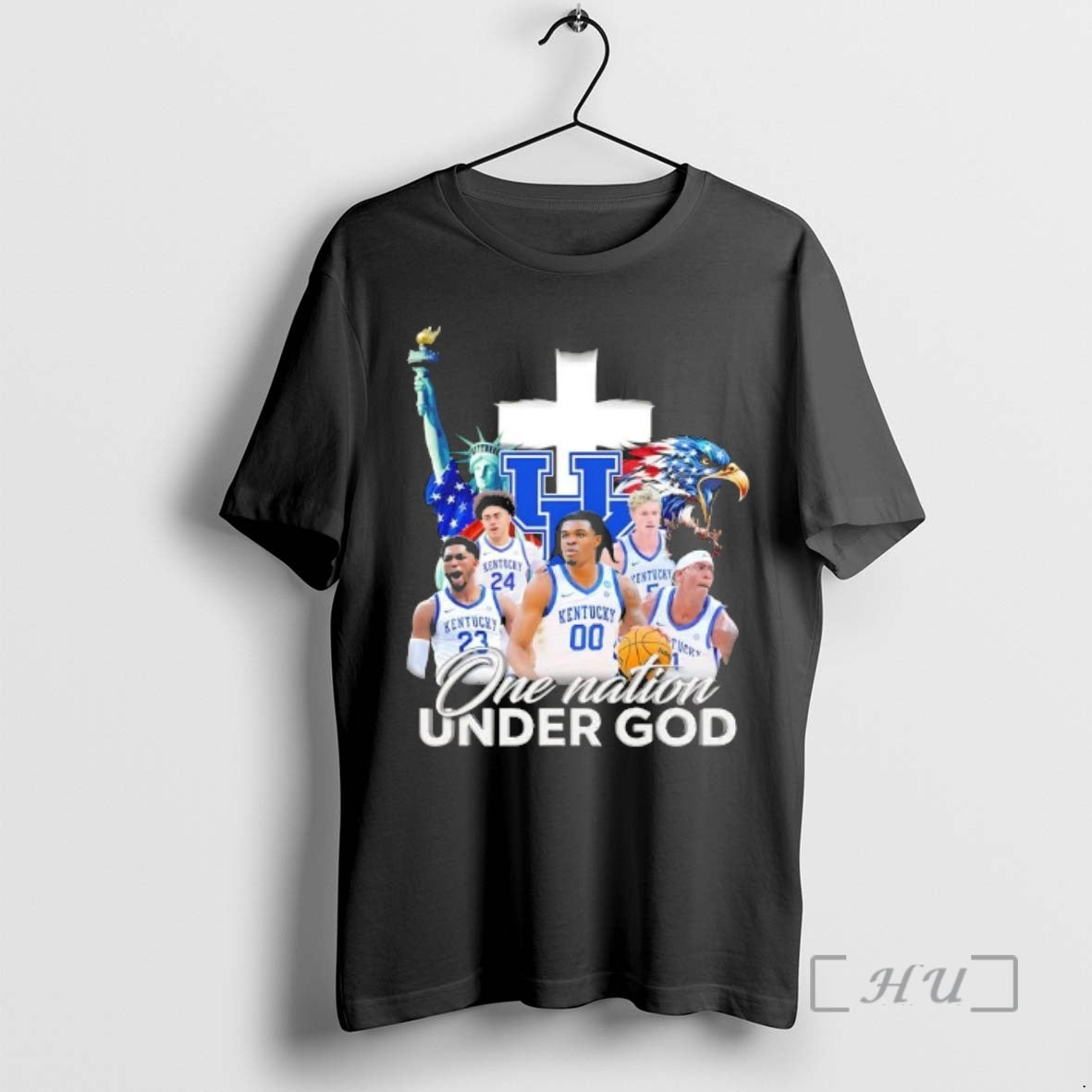 Officials Statue Of Liberty Eagle And Kentucky Wildcats Players One Nation Under God Premium T-Shirts, Hoodie, Sweatshirt