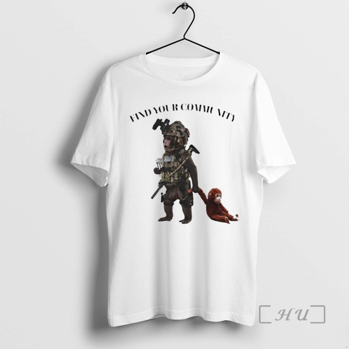 Officials Tactical Punch The Monkey Find Your Community Graphic T-Shirts, Hoodie, Sweatshirt | HypeDripTees.com