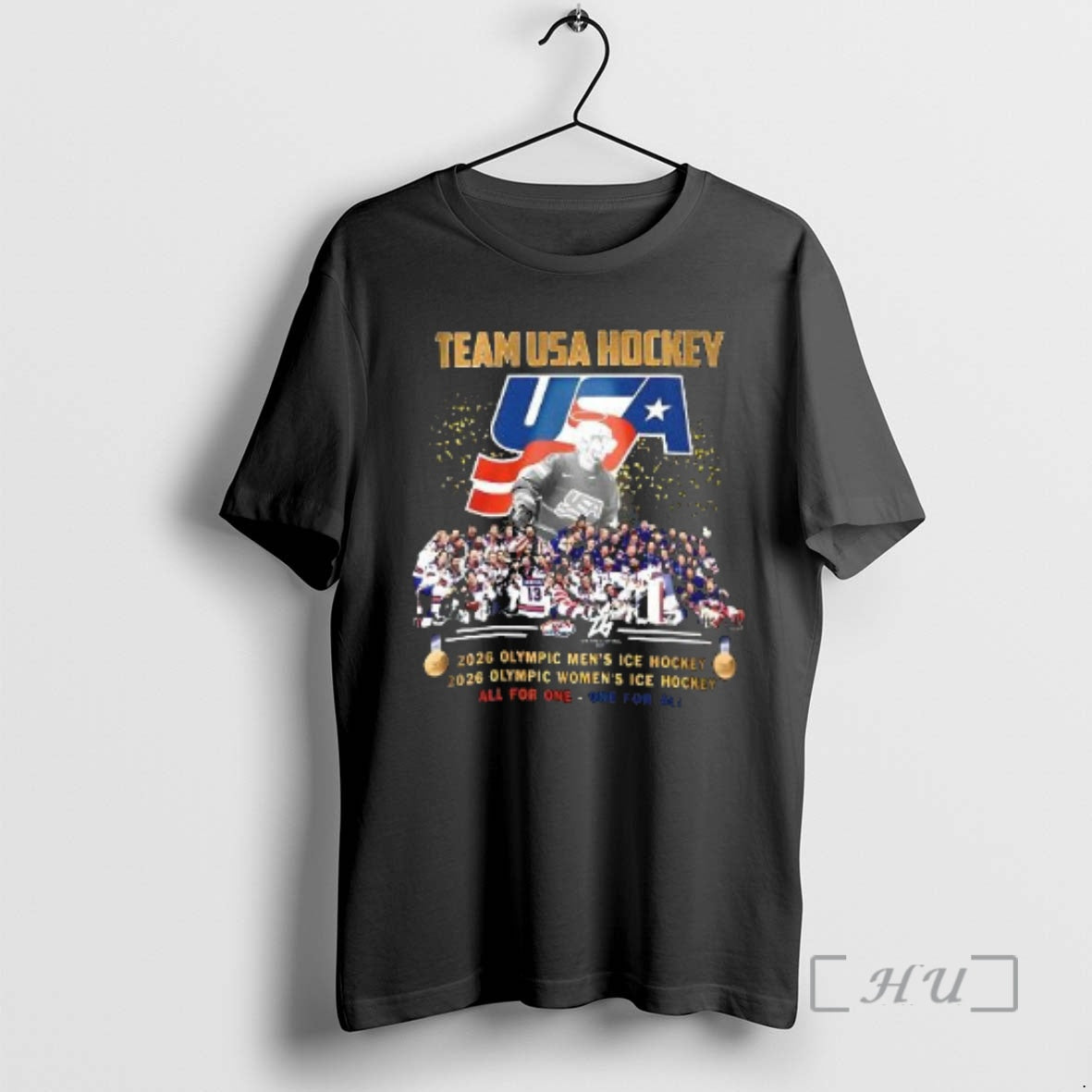 Officials Team Usa Hockey 2026 Olympic Men And Womens Ice Hockey Champions All For One T-Shirts, Hoodie, Sweatshirt