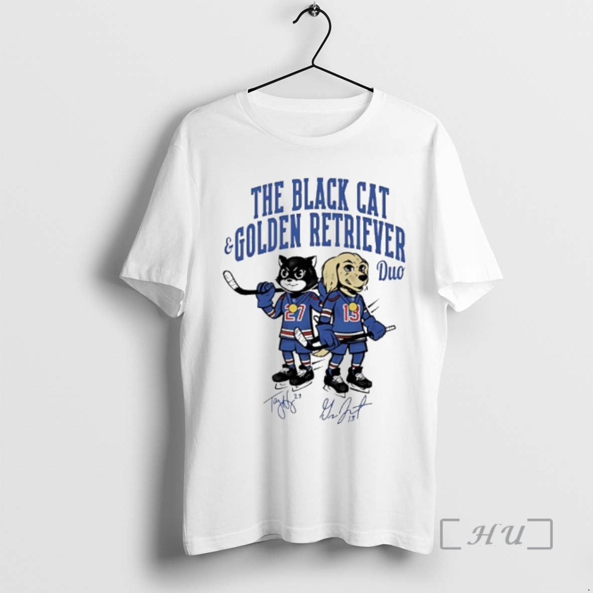 Officials The Duo Gold Black Cat And Golden Retriever Signatures T-Shirts, Hoodie, Sweatshirt | HypeDripTees.com