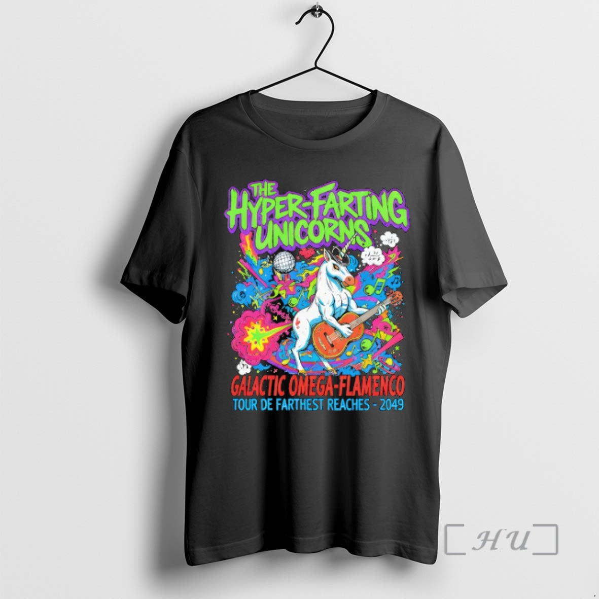 Officials The Hyper Farting Unicorns Galactic Omega Flamenco Tour De Farthest Reaches 2049 Premium T-Shirts, Hoodie,...