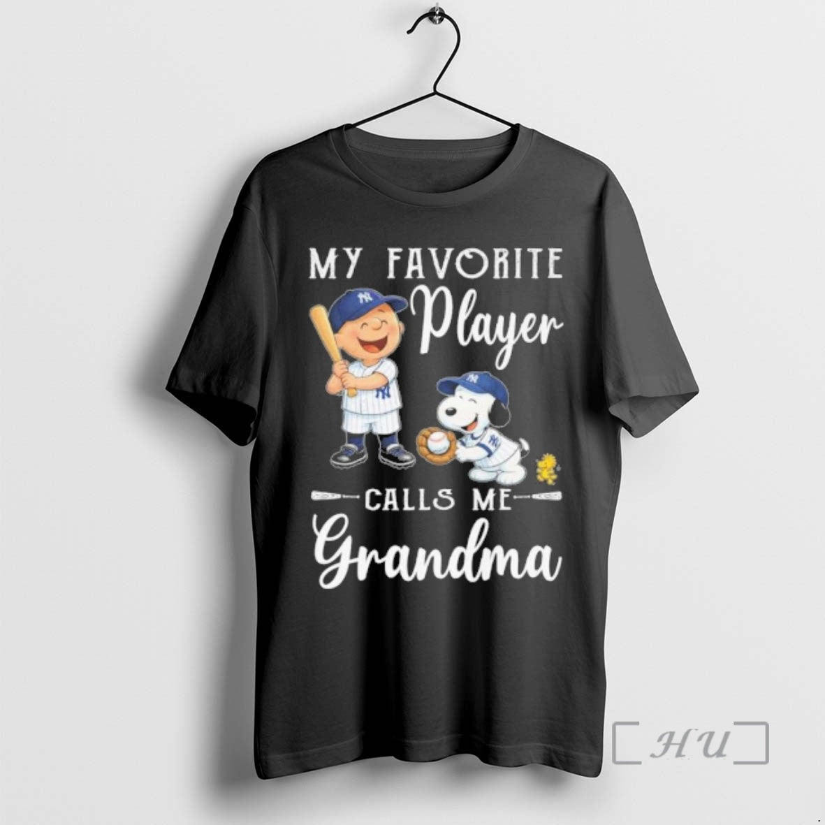 Officials The Peanuts X New York Yankees My Favorite Player Calls Me Grandma Premium T-Shirts, Hoodie, Sweatshirt