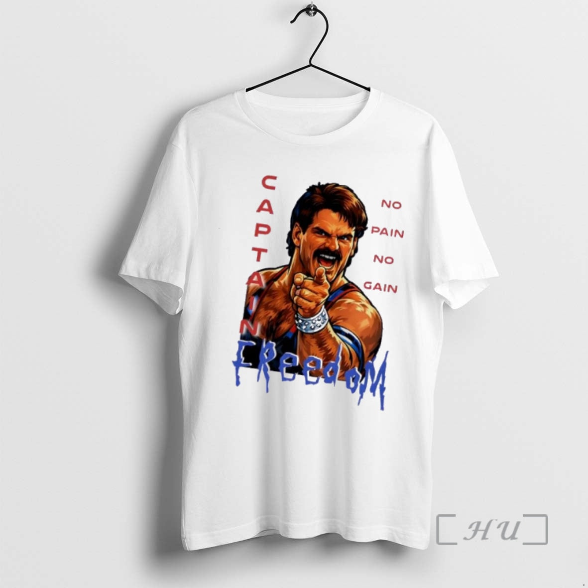 Officials The Running Man Captain Freedom No Pain No Gain T-Shirts, Hoodie, Sweatshirt | HypeDripTees.com