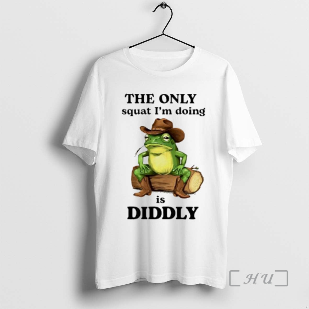Officials The Only Squat Im Doing Is Diddly Cowboy Frog T-Shirts, Hoodie, Sweatshirt | HypeDripTees.com