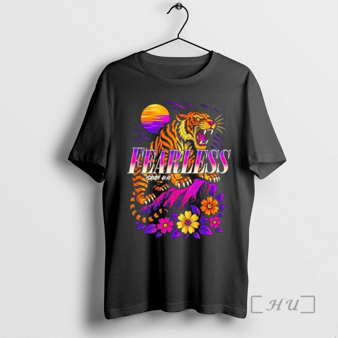 Officials Tiger Fearless Isaiah 41 10 Floral Retro T-Shirts, Hoodie, Sweatshirt | HypeDripTees.com