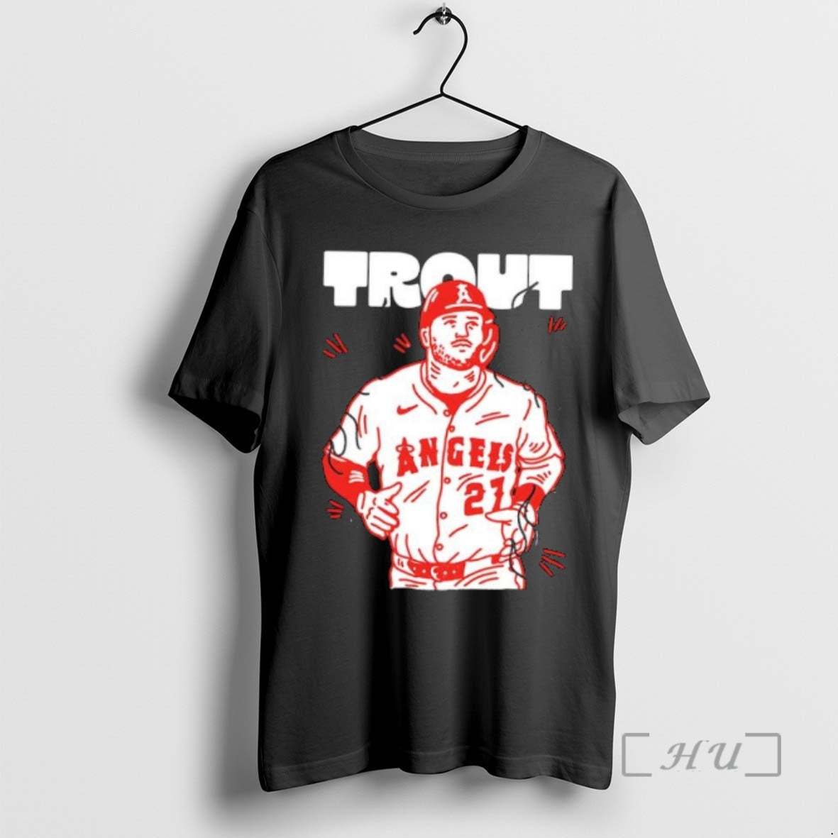 Officials Trout Angels 27 Baseball Player Sport Illustration T-Shirts, Hoodie, Sweatshirt | HypeDripTees.com