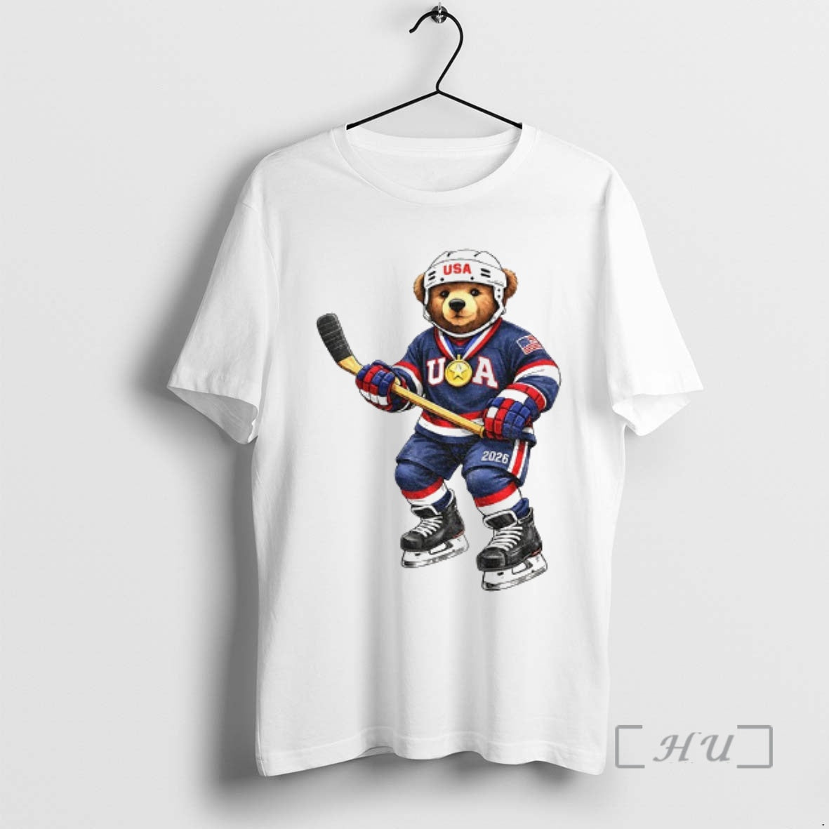 Officials Usa Bear Hockey Gold Medal Olympic Milano Cortina 2026 Winter Sports Premium T Shirts Hoodie, Sweatshirt