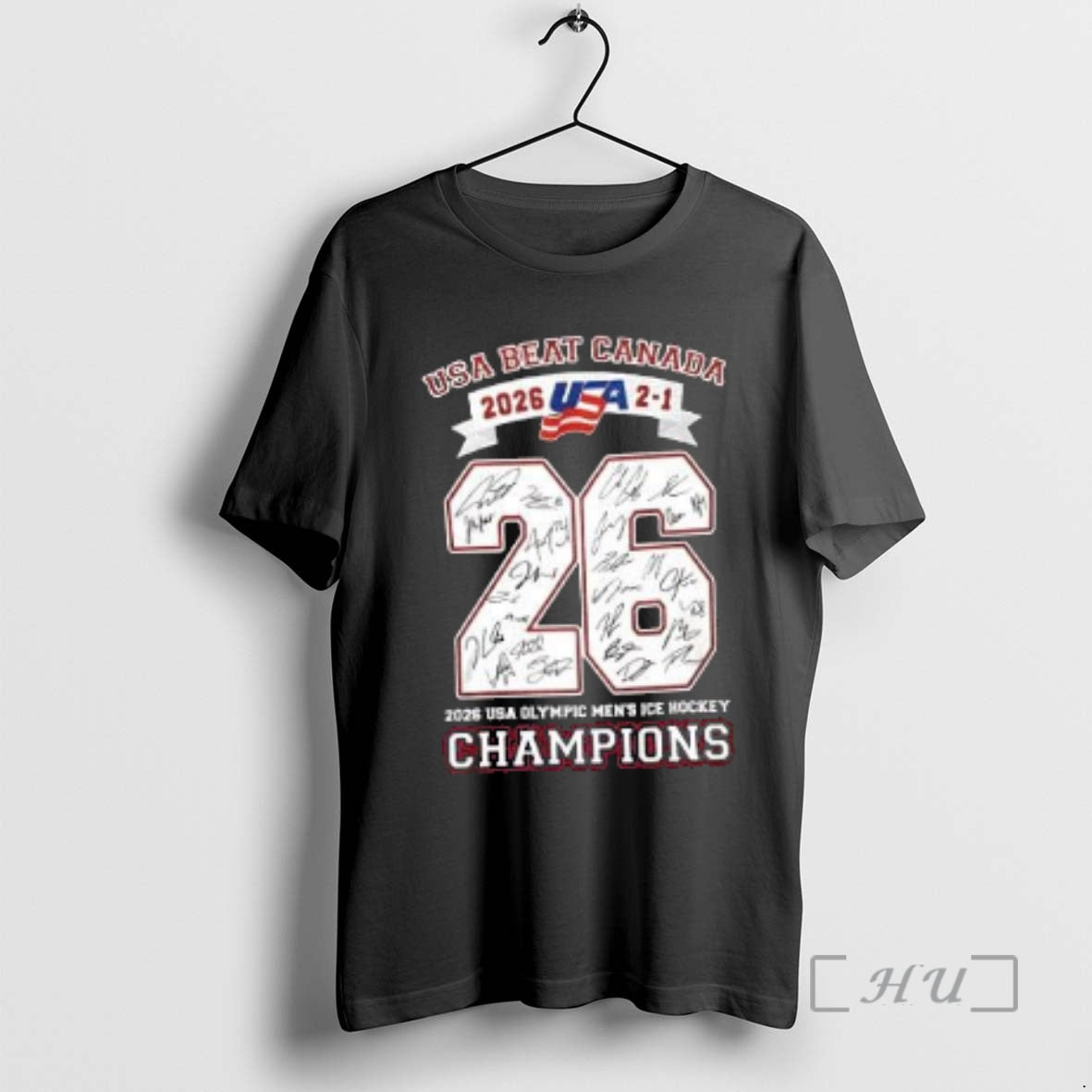 Officials Usa Beat Canada 2026 2 1 Champions Signature T-Shirts, Hoodie, Sweatshirt | HypeDripTees.com